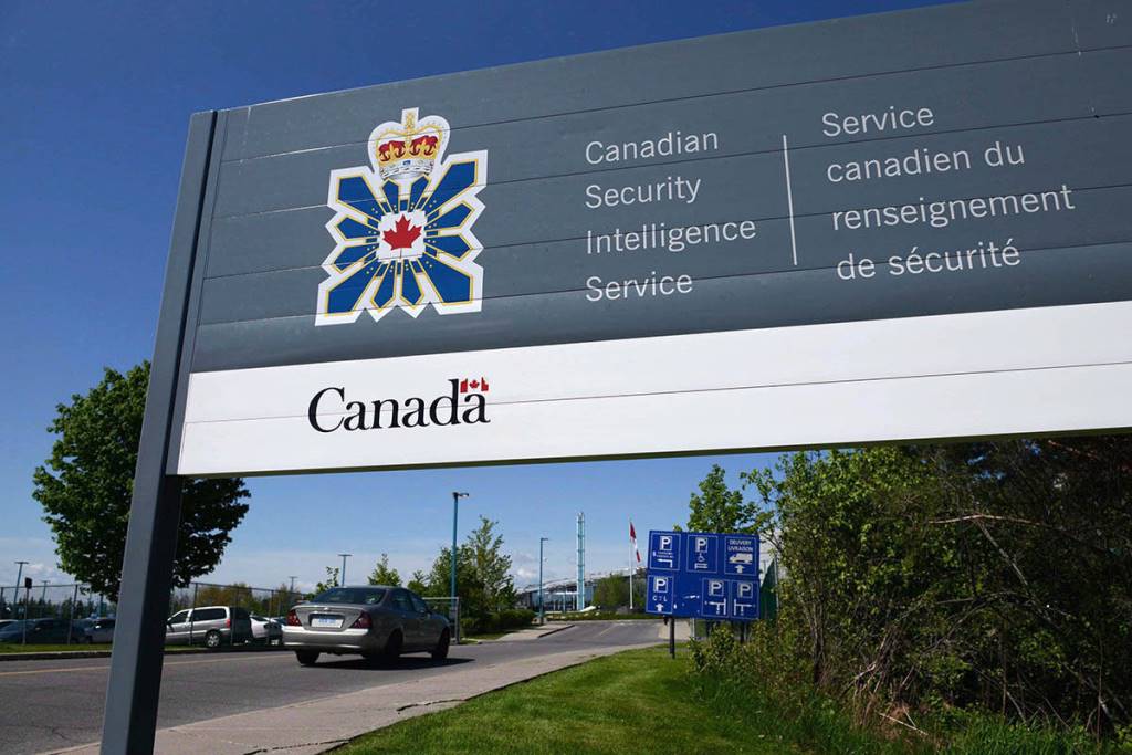 Information board Canadian Security Intelligence Service